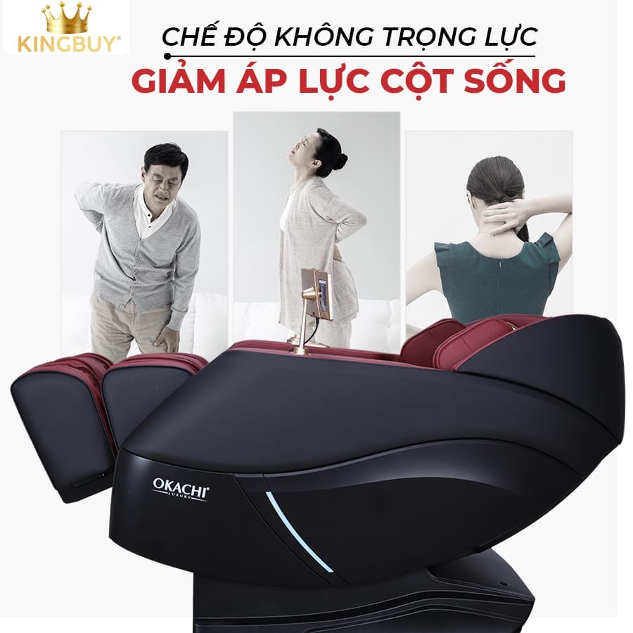 Ghế massage OKACHI JP-5000 (Đen Đỏ)